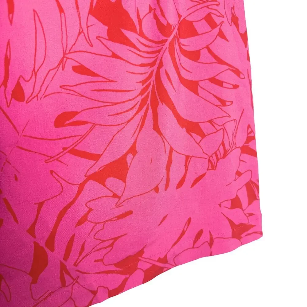 Rafaella Pink Floral Skort Size XL Golf Athleisure Outdoors Tennis Tropical Red - Picture 4 of 10